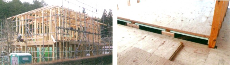 国産木材を仕様した高品質構造材　耐震性能にも優れた床材